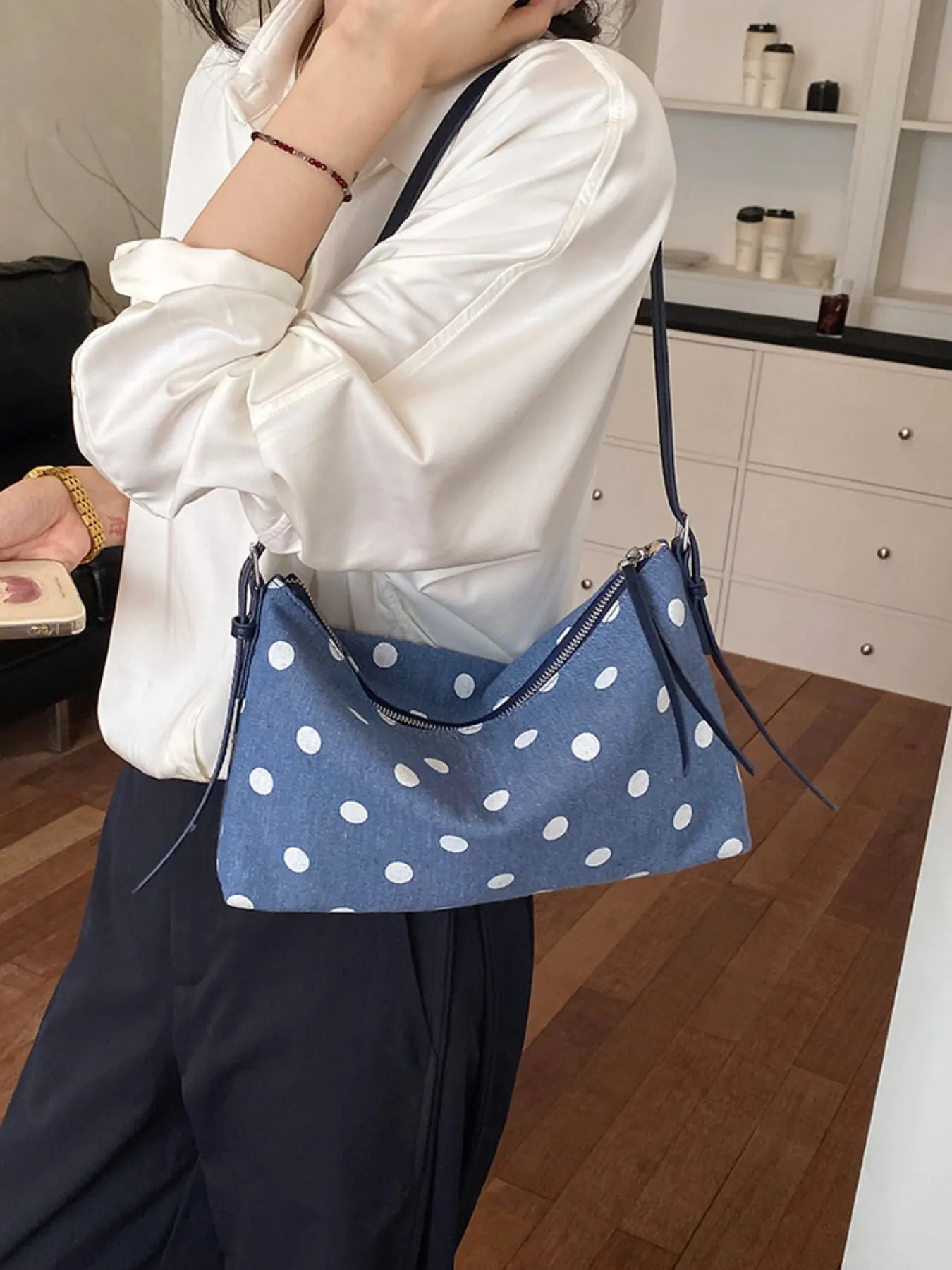 Polka Dot Shoulder Bag