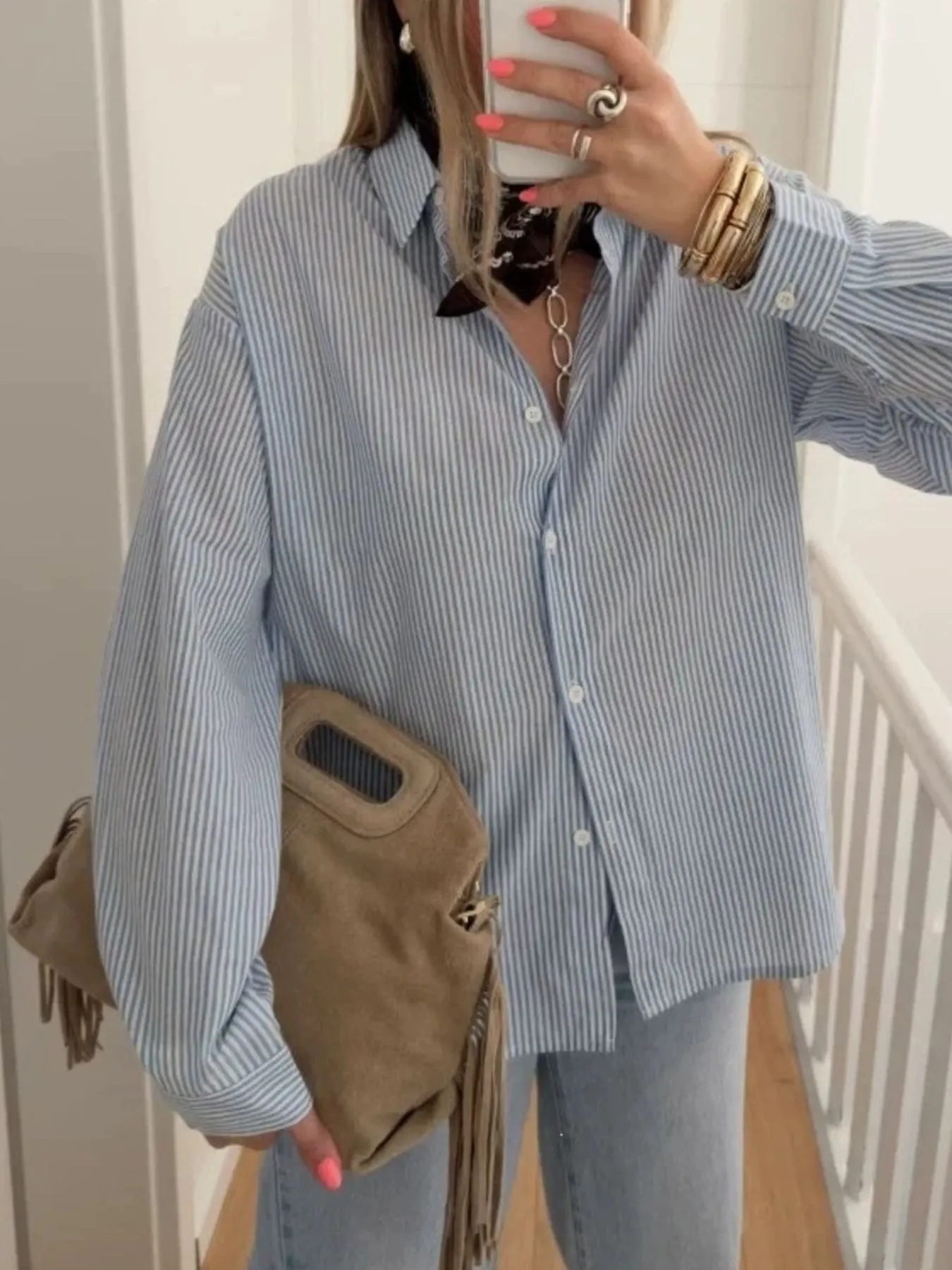 Classic Striped Button-Down Shirt